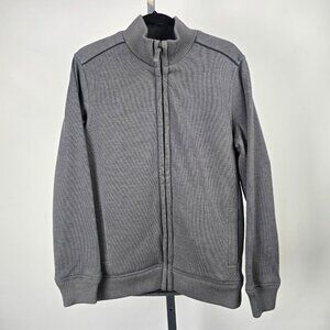 Marvin Richards Grey Fleece Lined Zip Up Jacket Size S